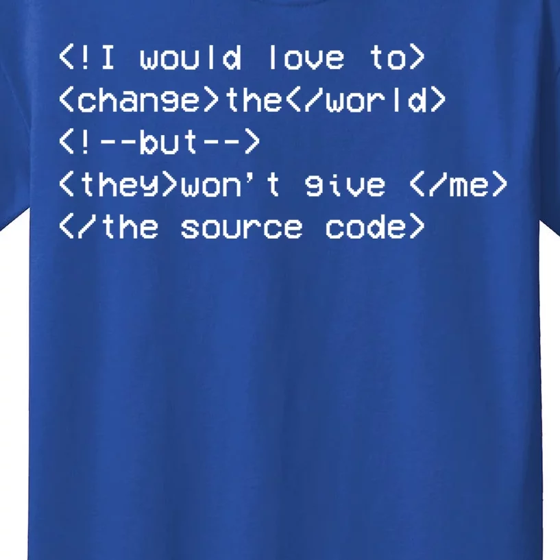 Funny Programmer Change The World Kids T-Shirt