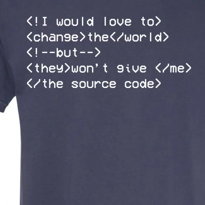 Funny Programmer Change The World Garment-Dyed Heavyweight T-Shirt