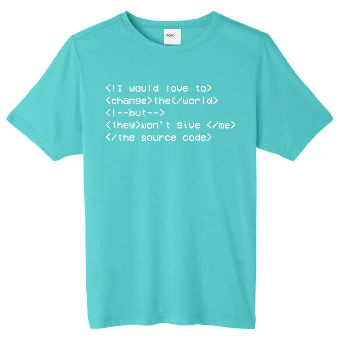 Funny Programmer Change The World ChromaSoft Performance T-Shirt