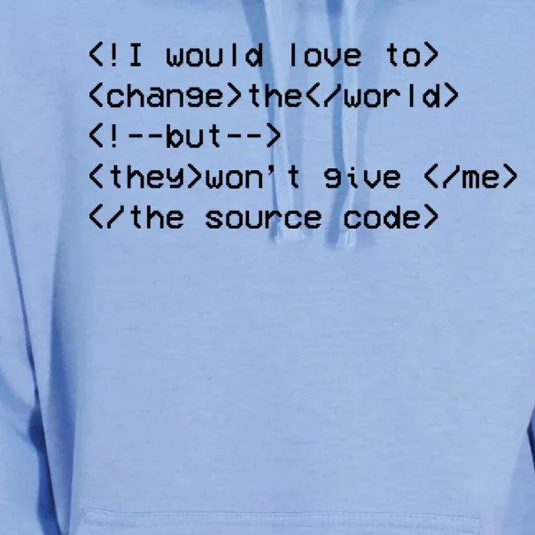 Funny Programmer Change The World Unisex Surf Hoodie