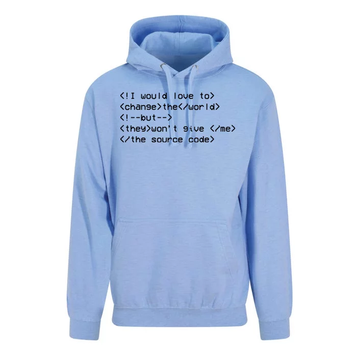 Funny Programmer Change The World Unisex Surf Hoodie