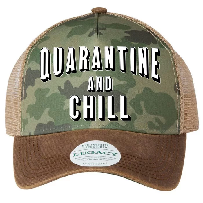 Funny Quarantine And Chill Legacy Tie Dye Trucker Hat