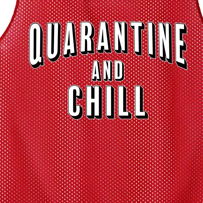 Funny Quarantine And Chill Mesh Reversible Basketball Jersey Tank