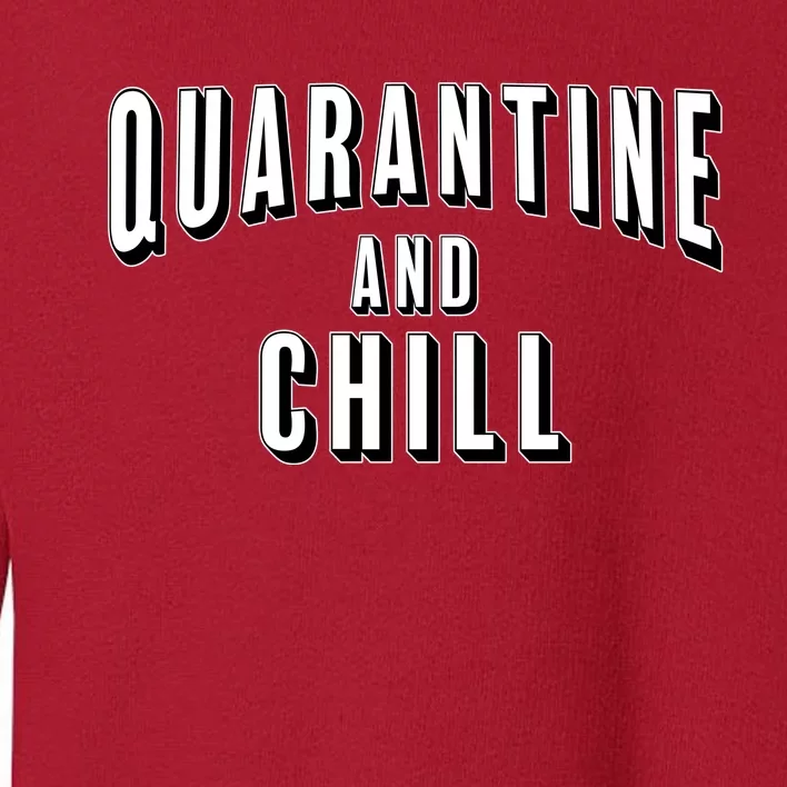 Funny Quarantine And Chill Toddler Sweatshirt