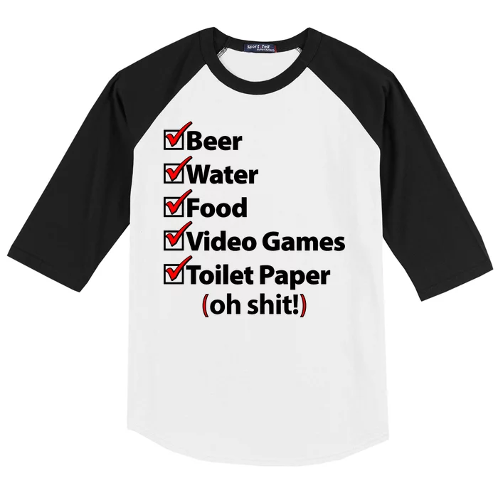 Funny Quarantine Check List Baseball Sleeve Shirt