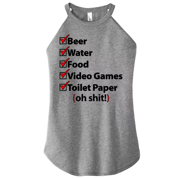 Funny Quarantine Check List Women’s Perfect Tri Rocker Tank