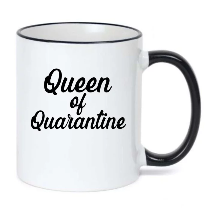 Funny Queen of Quarantine Black Color Changing Mug