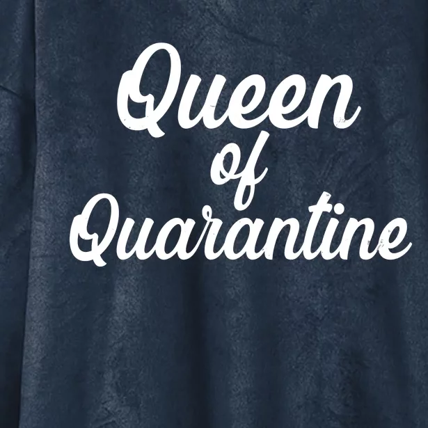 Funny Queen of Quarantine Hooded Wearable Blanket