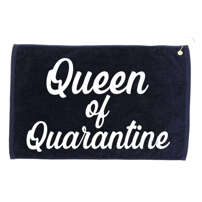 Funny Queen of Quarantine Grommeted Golf Towel