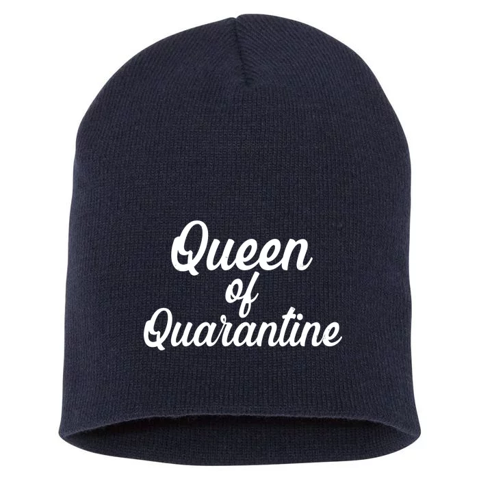 Funny Queen of Quarantine Short Acrylic Beanie