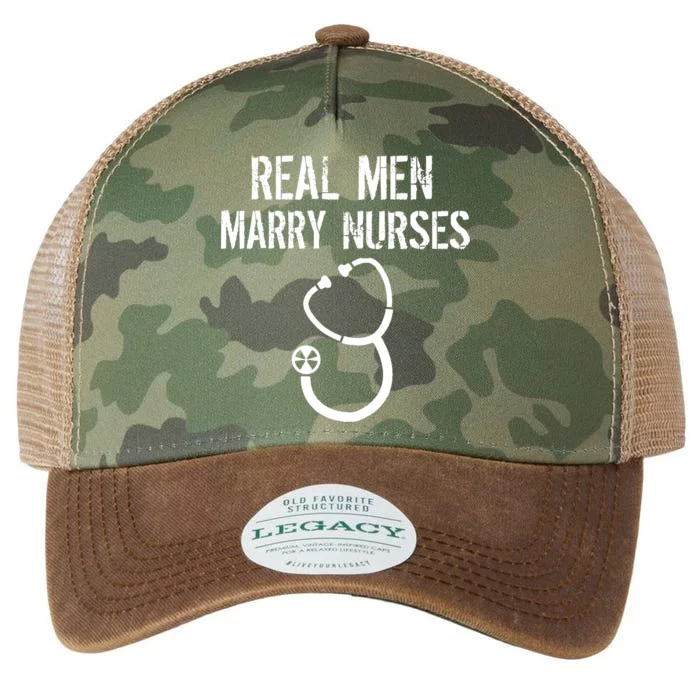 Funny Real Men Marry Nurses Medical Legacy Tie Dye Trucker Hat