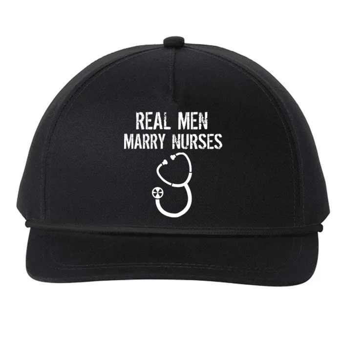 Funny Real Men Marry Nurses Medical Snapback Five-Panel Rope Hat