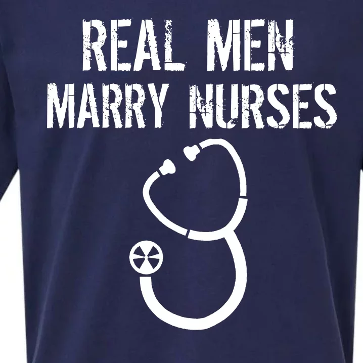 Funny Real Men Marry Nurses Medical Sueded Cloud Jersey T-Shirt