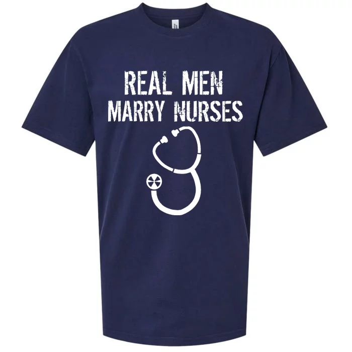 Funny Real Men Marry Nurses Medical Sueded Cloud Jersey T-Shirt