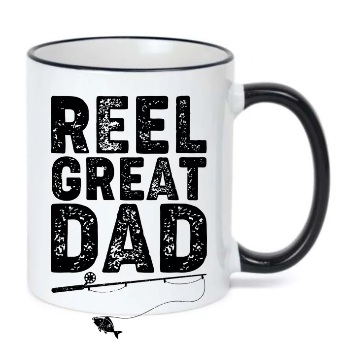 Funny Reel Great Dad Fishing Black Color Changing Mug