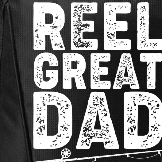 Funny Reel Great Dad Fishing City Backpack