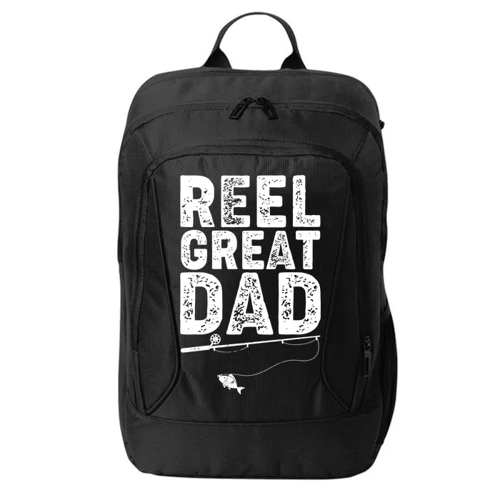 Funny Reel Great Dad Fishing City Backpack