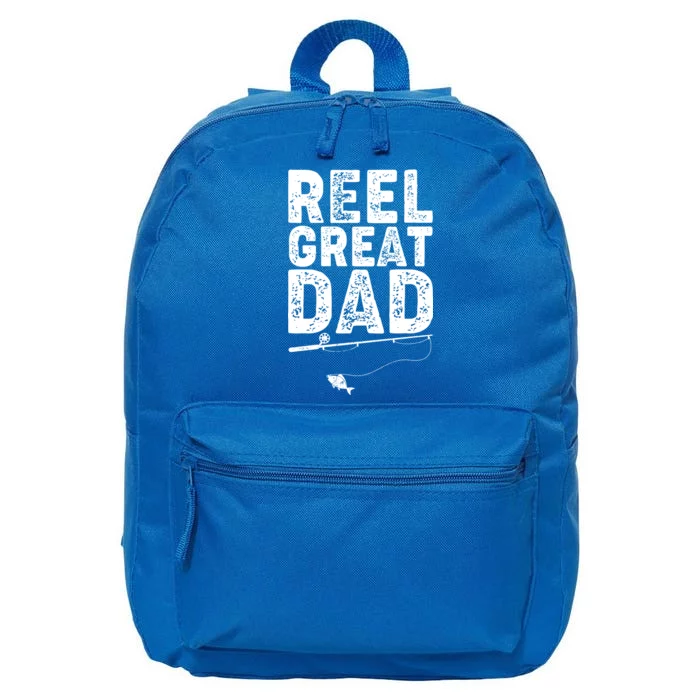 Funny Reel Great Dad Fishing 16 in Basic Backpack