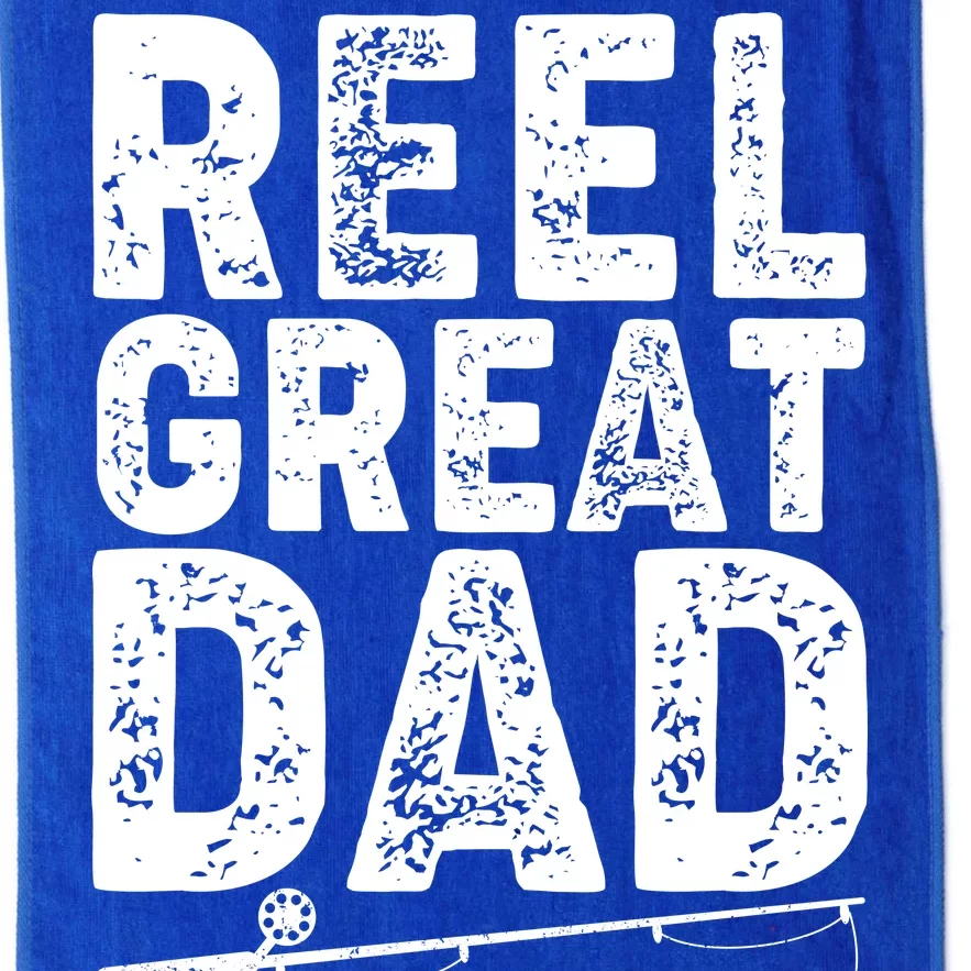 Funny Reel Great Dad Fishing Platinum Collection Golf Towel