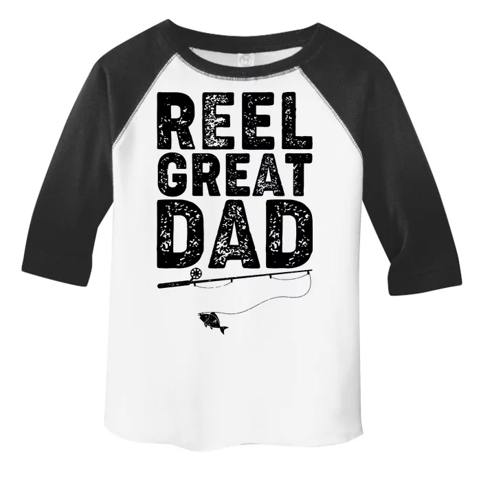 Funny Reel Great Dad Fishing Toddler Fine Jersey T-Shirt