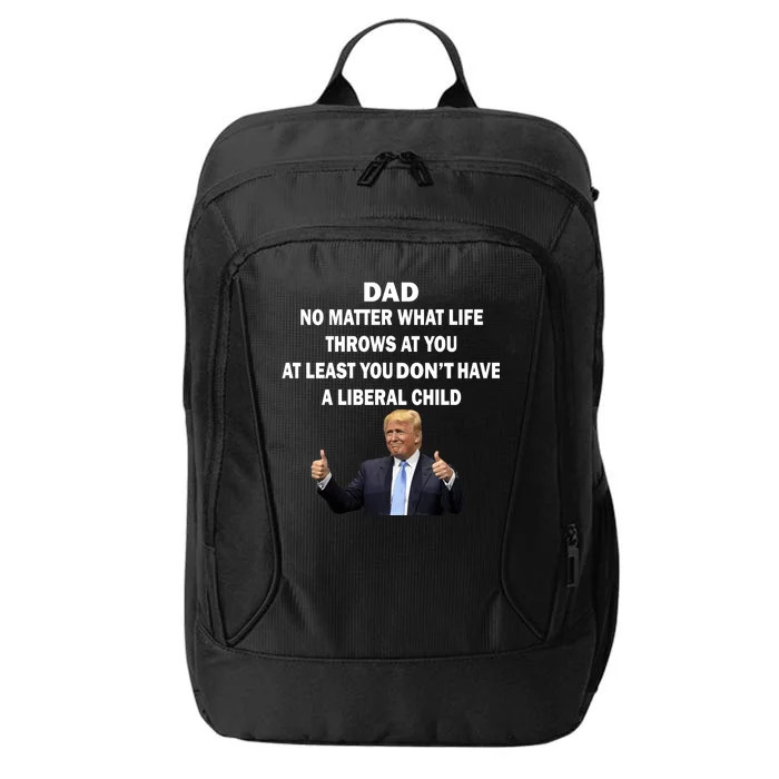 Funny Republican Dad Anti Liberal Child City Backpack