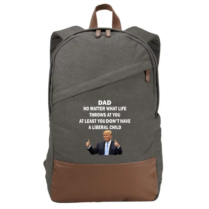 Funny Republican Dad Anti Liberal Child Cotton Canvas Backpack