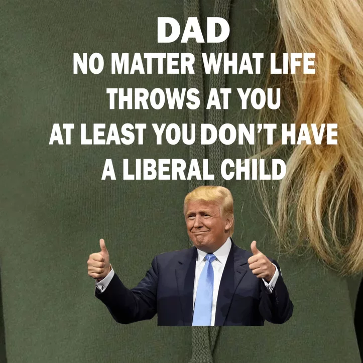 Funny Republican Dad Anti Liberal Child Crop Top Hoodie