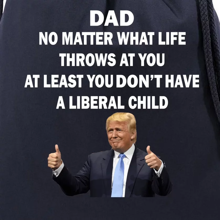 Funny Republican Dad Anti Liberal Child Drawstring Bag