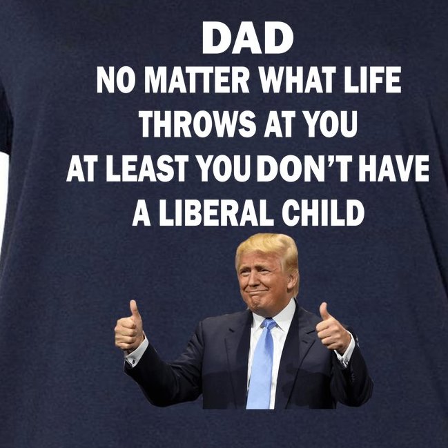 Funny Republican Dad Anti Liberal Child Women's V-Neck Plus Size T-Shirt