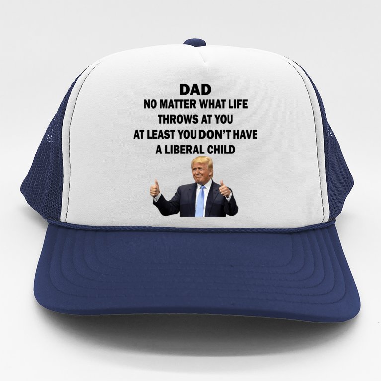 Funny Republican Dad Anti Liberal Child Trucker Hat