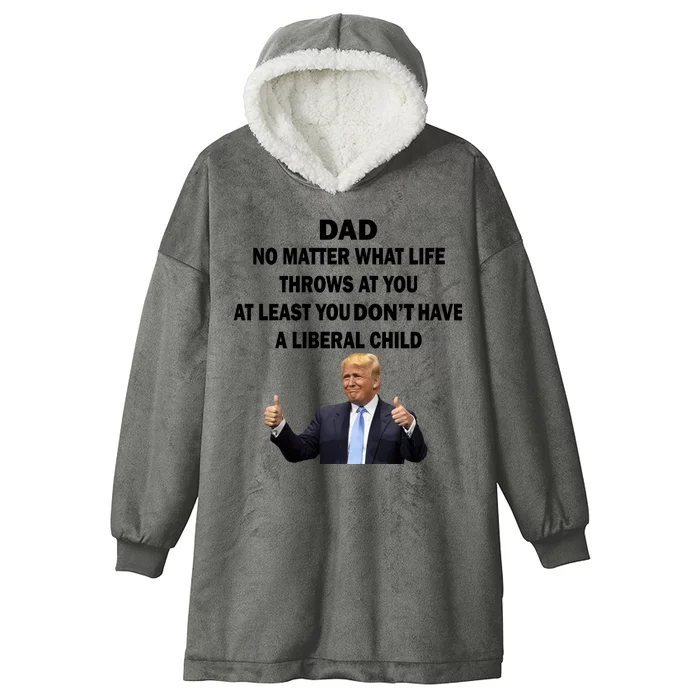 Funny Republican Dad Anti Liberal Child Hooded Wearable Blanket