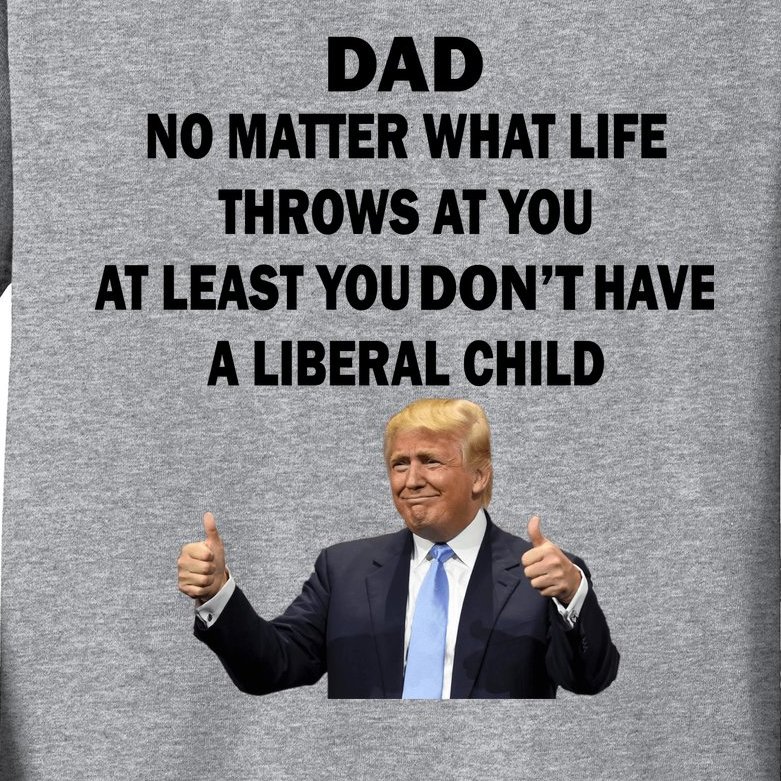 Funny Republican Dad Anti Liberal Child Kids Long Sleeve Shirt