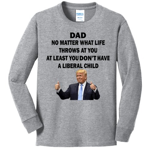 Funny Republican Dad Anti Liberal Child Kids Long Sleeve Shirt