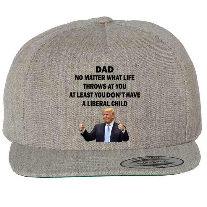 Funny Republican Dad Anti Liberal Child Wool Snapback Cap