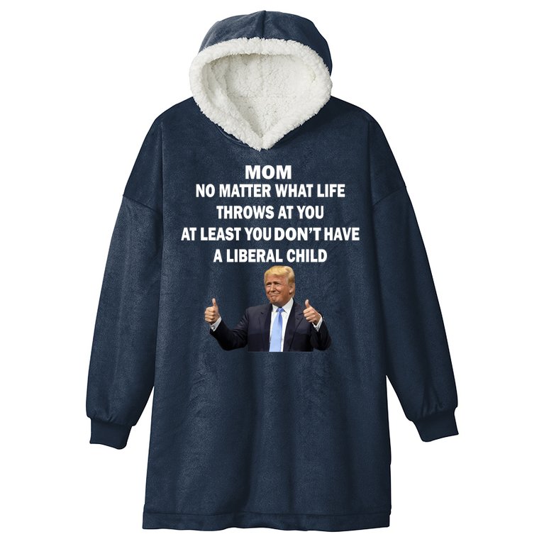 Funny Republican Mom Anti Liberal Child Hooded Wearable Blanket