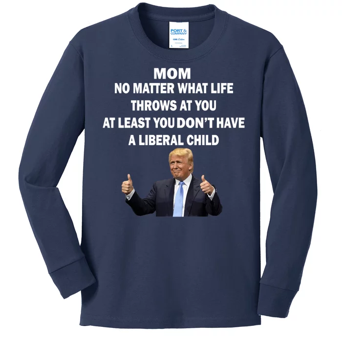 Funny Republican Mom Anti Liberal Child Kids Long Sleeve Shirt