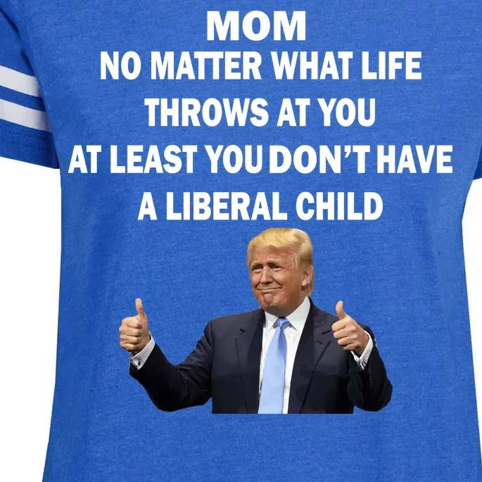 Funny Republican Mom Anti Liberal Child Enza Ladies Jersey Football T-Shirt