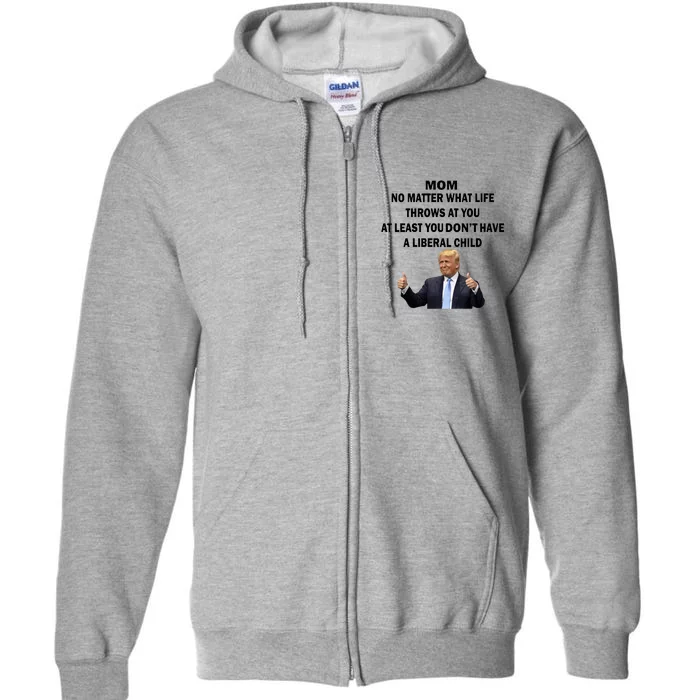 Funny Republican Mom Anti Liberal Child Full Zip Hoodie