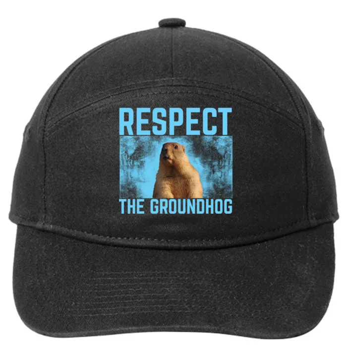 Funny Respect The Groundhog 7-Panel Snapback Hat