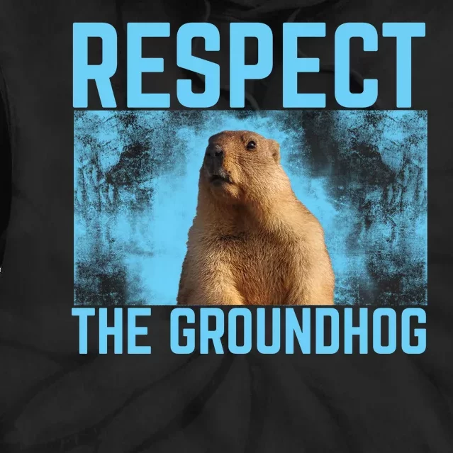 Funny Respect The Groundhog Tie Dye Hoodie