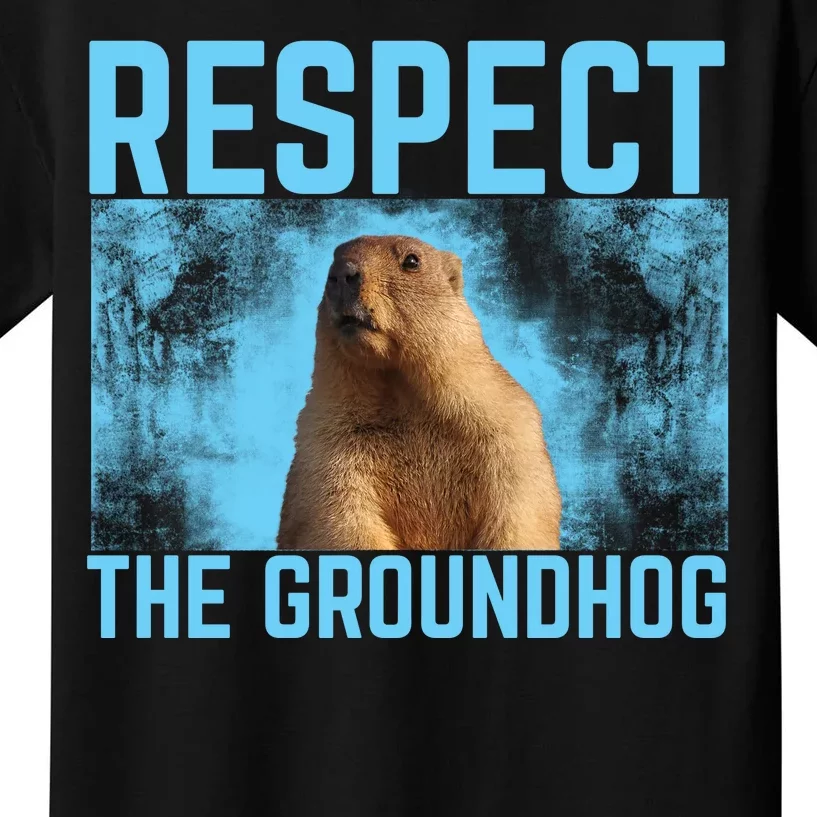 Funny Respect The Groundhog Kids T-Shirt