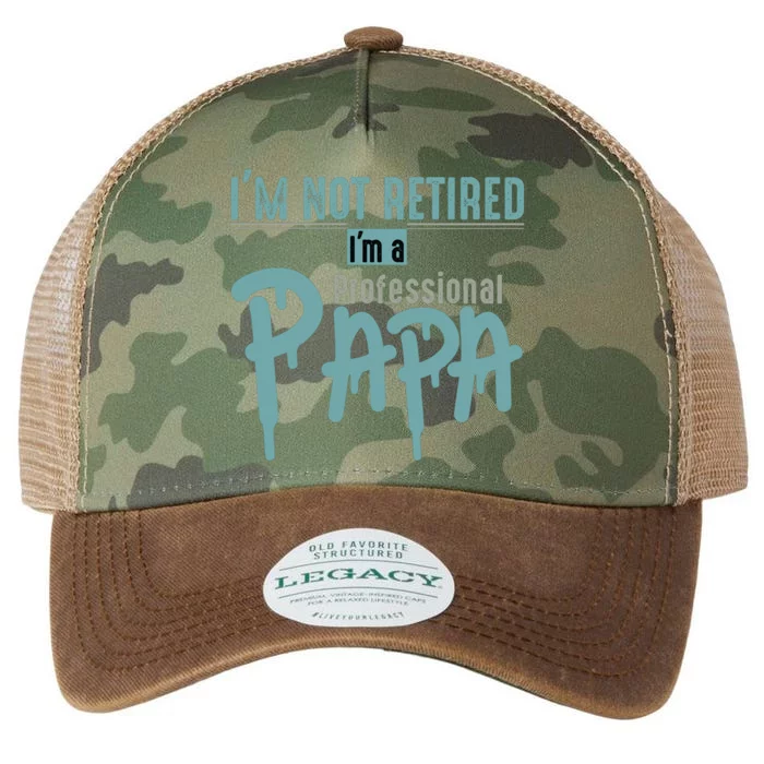 Funny Retired Professional Papa Legacy Tie Dye Trucker Hat