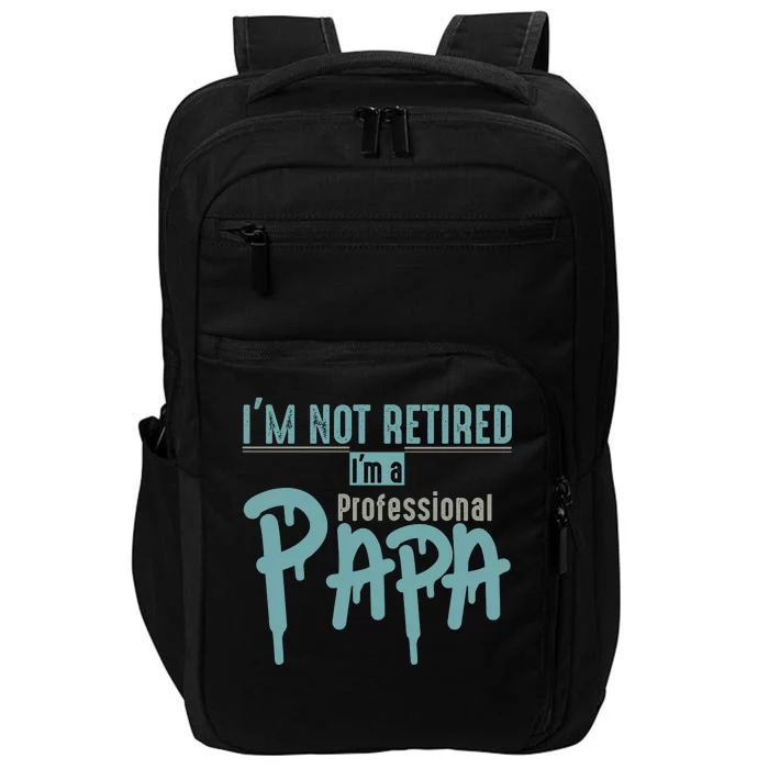 Funny Retired Professional Papa Impact Tech Backpack