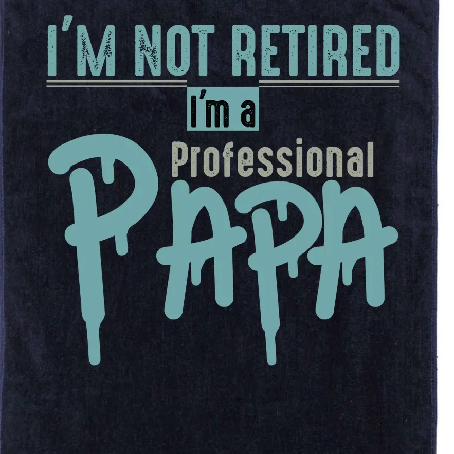 Funny Retired Professional Papa Platinum Collection Golf Towel