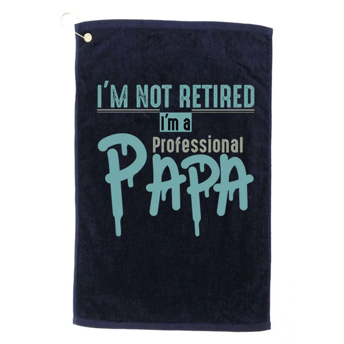 Funny Retired Professional Papa Platinum Collection Golf Towel