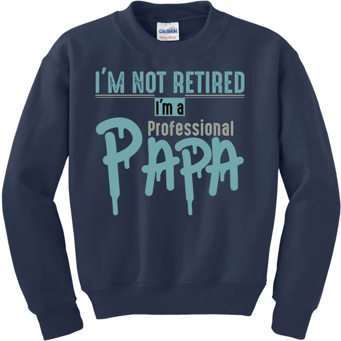 Funny Retired Professional Papa Kids Sweatshirt