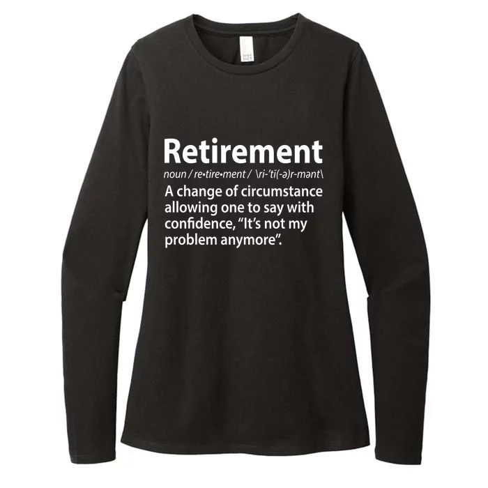 Funny Retirement Definition Womens CVC Long Sleeve Shirt