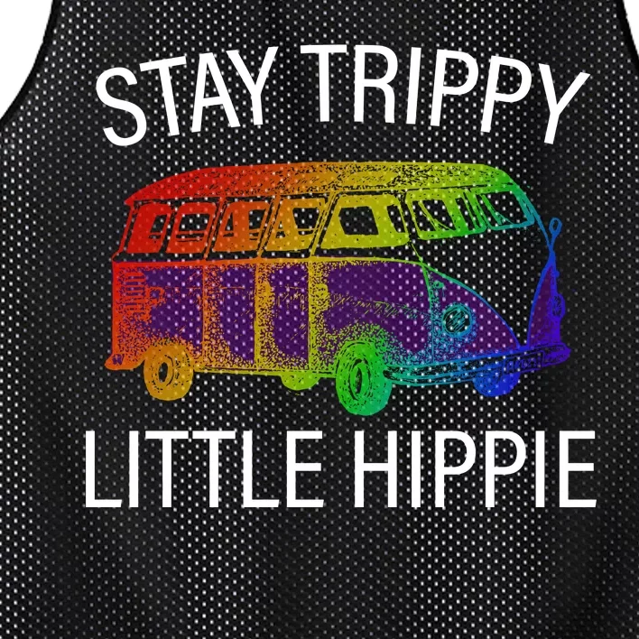 Funny Reto - Stay Trippy Little Hippie Mesh Reversible Basketball Jersey Tank