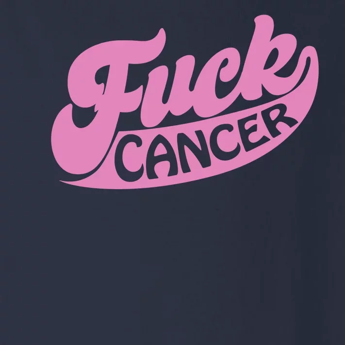 Funny Retro Fck Cancer Logo Breast Cancer Support Toddler Long Sleeve Shirt