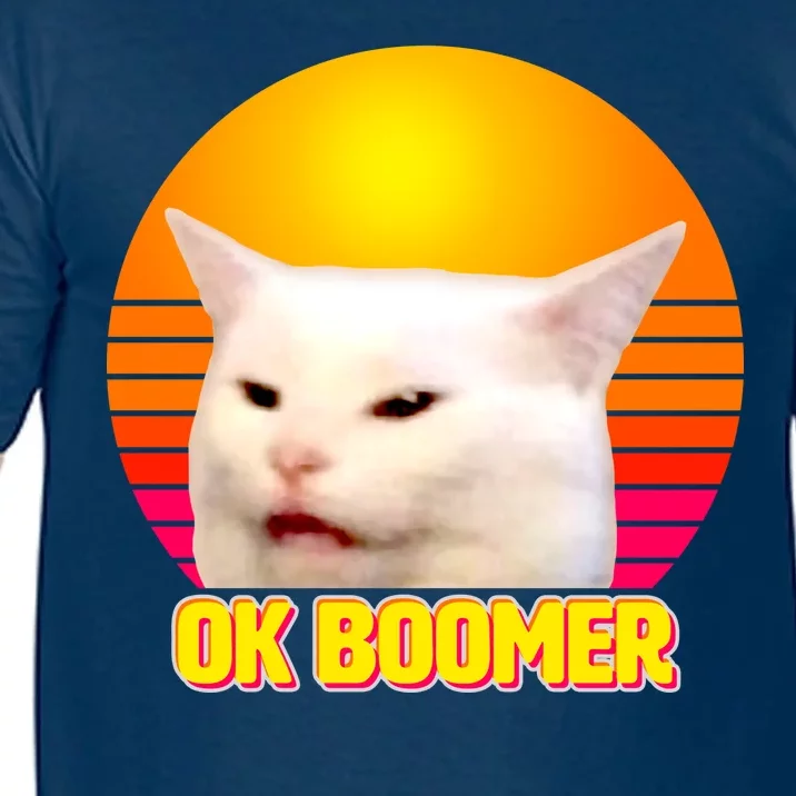 Funny Retro Table Cat OK Boomer Meme Comfort Colors T-Shirt